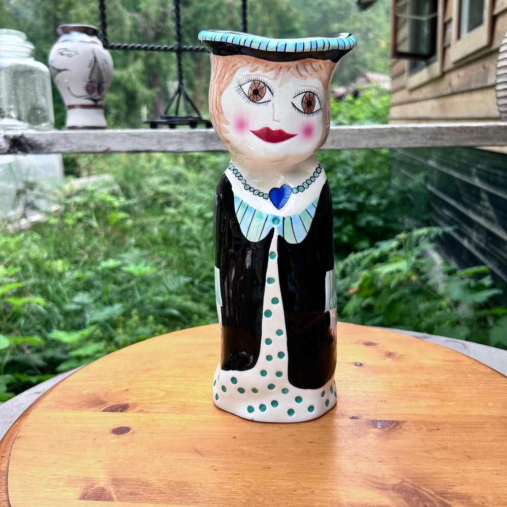 Vintage Bella Casa Millie Lady Head Vase Ceramic Figural Woman Susan Paley Ganz